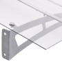Marquesina para puerta PC plata y transparente 150x90 cm PET de , Toldos - Ref: Foro24-144829, Precio: 118,79 €, Descuento: %