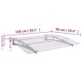 Marquesina para puerta PC plata y transparente 150x90 cm PET de , Toldos - Ref: Foro24-144829, Precio: 118,79 €, Descuento: %