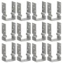Anclajes de valla 12 uds acero galvanizado plateado9x6x15 cm by , Spikes for anchoring in the ground - Ref: Foro24-145334, Pr...