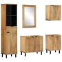 Conjunto de muebles de baño 5 piezas madera maciza mango marrón de , Muebles de baño - Ref: Foro24-3310009, Precio: 543,90 €