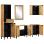 Conjunto de muebles de baño 5 piezas madera maciza mango marrón de , Muebles de baño - Ref: Foro24-3310009, Precio: 523,33 €,...