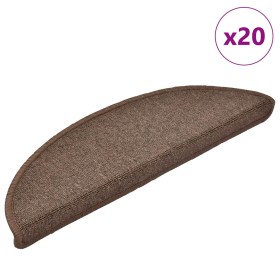 Alfombrilla escalera 20 uds marrón café 56x17x3 cm de , Alfombrillas para escalones - Ref: Foro24-3365785, Precio: 73,13 €, D...