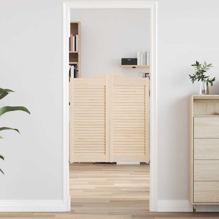 Puertas batientes diseño de lamas 1 par 90x80cm madera pino de , Puertas para el hogar - Ref: Foro24-4107126, Precio: 60,39 €...