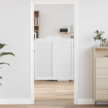 Puertas batientes diseño de lamas 2 par blanco 90x80 cm by , Doors for the home - Ref: Foro24-4107139, Price: 114,10 €, Disco...