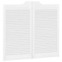 Puertas batientes diseño de lamas 2 par blanco 90x80 cm by , Doors for the home - Ref: Foro24-4107139, Price: 114,10 €, Disco...