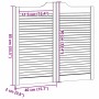 Puertas batientes diseño de lamas 2 par blanco 90x80 cm by , Doors for the home - Ref: Foro24-4107139, Price: 114,10 €, Disco...