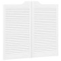 Puertas batientes diseño de lamas 2 par blanco 90x100 cm von , Türen für zu Hause - Ref: Foro24-4107145, Preis: 136,38 €, Rab...