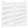 Puertas batientes diseño de lamas 2 par blanco 90x100 cm von , Türen für zu Hause - Ref: Foro24-4107145, Preis: 136,38 €, Rab...