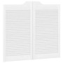 Puertas batientes diseño de lamas 2 par blanco 90x100 cm von , Türen für zu Hause - Ref: Foro24-4107145, Preis: 136,38 €, Rab...