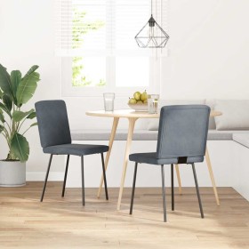 Sillas de comedor 2 unidades terciopelo gris oscuro von , Essstühle - Ref: Foro24-4101187, Preis: 87,45 €, Rabatt: %