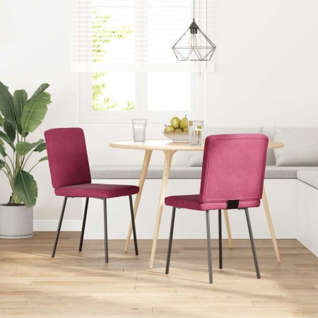 Sillas de comedor 2 unidades terciopelo rojo tinto de , Sillas de comedor - Ref: Foro24-4101191, Precio: 87,16 €, Descuento: %