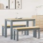 Juego de comedor Panama 3 pzas madera maciza de pino gris von , Möbelsets für Küchen und Esszimmer - Ref: Foro24-3345165, Pre...