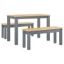 Juego de comedor Panama 3 pzas madera maciza de pino gris von , Möbelsets für Küchen und Esszimmer - Ref: Foro24-3345165, Pre...