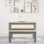 Juego de comedor Panama 3 pzas madera maciza de pino gris von , Möbelsets für Küchen und Esszimmer - Ref: Foro24-3345165, Pre...