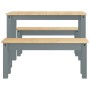 Juego de comedor Panama 3 pzas madera maciza de pino gris von , Möbelsets für Küchen und Esszimmer - Ref: Foro24-3345165, Pre...