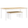 Juego de comedor Panama 3 pzas madera maciza de pino blanco by , Furniture sets for kitchens and dining rooms - Ref: Foro24-3...