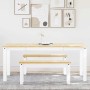 Juego de comedor Panama 3 pzas madera maciza de pino blanco by , Furniture sets for kitchens and dining rooms - Ref: Foro24-3...