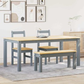 Juego de comedor Panama 4 pzas madera maciza de pino gris von , Möbelsets für Küchen und Esszimmer - Ref: Foro24-3345186, Pre...