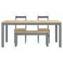 Juego de comedor Panama 4 pzas madera maciza de pino gris de , muebles para cocinas y comedores - Ref: Foro24-3345186, Precio...