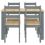 Juego de comedor Panama 5 pzas madera maciza de pino gris von , Möbelsets für Küchen und Esszimmer - Ref: Foro24-3345171, Pre...