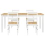 Juego de comedor Panama 5 pzas madera maciza de pino blanco von , Möbelsets für Küchen und Esszimmer - Ref: Foro24-3345190, P...