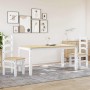 Juego de comedor Panama 3 pzas madera maciza de pino blanco von , Möbelsets für Küchen und Esszimmer - Ref: Foro24-3345202, P...