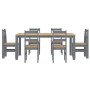 Juego de comedor Panama 7 pzas madera maciza de pino gris von , Möbelsets für Küchen und Esszimmer - Ref: Foro24-3345192, Pre...