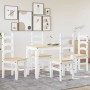 Juego de comedor Panama 5 pzas madera maciza de pino blanco by , Furniture sets for kitchens and dining rooms - Ref: Foro24-3...