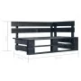 6-piece pallet furniture set with pine wood cushions in black impregnated wood. by vidaXL, Garden sets - Ref: Foro24-3067021,...
