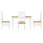 Juego de comedor Panama 5 pzas madera maciza de pino blanco by , Furniture sets for kitchens and dining rooms - Ref: Foro24-3...