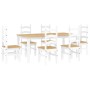 Juego de comedor Panama 7 pzas madera maciza de pino blanco by , Furniture sets for kitchens and dining rooms - Ref: Foro24-3...