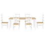 Juego de comedor Panama 7 pzas madera maciza de pino blanco by , Furniture sets for kitchens and dining rooms - Ref: Foro24-3...