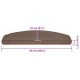 Alfombrilla escalera 30 uds marrón café 65x24x4 cm by , Stair mats - Ref: Foro24-3365753, Price: 131,30 €, Discount: %