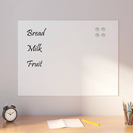 Pizarra magnética de pared vidrio templado blanco 80x60 cm by , White boards - Ref: Foro24-4008638, Price: 47,31 €, Discount: %