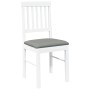 Sillas de comedor con cojines 2uds madera maciza blanco caucho von , Essstühle - Ref: Foro24-4102429, Preis: 103,29 €, Rabatt: %