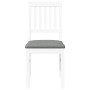 Sillas de comedor con cojines 2uds madera maciza blanco caucho von , Essstühle - Ref: Foro24-4102429, Preis: 103,29 €, Rabatt: %