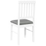 Sillas de comedor con cojines 2uds madera maciza blanco caucho von , Essstühle - Ref: Foro24-4102429, Preis: 103,29 €, Rabatt: %