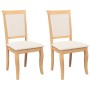 Sillas de comedor con cojines 2uds madera maciza natural caucho von , Essstühle - Ref: Foro24-4102488, Preis: 175,32 €, Rabat...