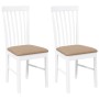 Sillas de comedor con cojines 2uds madera maciza blanco caucho von , Essstühle - Ref: Foro24-4102506, Preis: 122,29 €, Rabatt: %