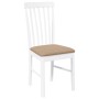 Sillas de comedor con cojines 2uds madera maciza blanco caucho von , Essstühle - Ref: Foro24-4102506, Preis: 122,29 €, Rabatt: %