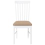 Sillas de comedor con cojines 2uds madera maciza blanco caucho von , Essstühle - Ref: Foro24-4102506, Preis: 122,29 €, Rabatt: %