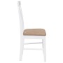 Sillas de comedor con cojines 2uds madera maciza blanco caucho von , Essstühle - Ref: Foro24-4102506, Preis: 122,29 €, Rabatt: %