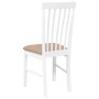 Sillas de comedor con cojines 2uds madera maciza blanco caucho von , Essstühle - Ref: Foro24-4102506, Preis: 122,29 €, Rabatt: %
