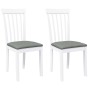 Sillas de comedor con cojines 2uds madera maciza blanco caucho von , Essstühle - Ref: Foro24-4102391, Preis: 98,94 €, Rabatt: %