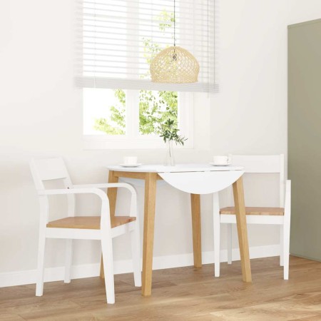 Sillas de comedor 2 unidades madera maciza de caucho blanco de , Sillas de comedor - Ref: Foro24-4102512, Precio: 175,78 €, D...