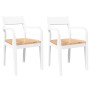 Sillas de comedor 2 unidades madera maciza de caucho blanco de , Sillas de comedor - Ref: Foro24-4102512, Precio: 175,78 €, D...