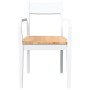 Sillas de comedor 2 unidades madera maciza de caucho blanco de , Sillas de comedor - Ref: Foro24-4102512, Precio: 175,78 €, D...