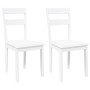 Sillas de comedor 2 unidades madera maciza de caucho blanco von , Essstühle - Ref: Foro24-4102385, Preis: 99,73 €, Rabatt: %