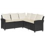 Set de sofás de jardín en forma de L con cojines 6 pzas negro by , Garden sets - Ref: Foro24-3213540, Price: 559,65 €, Discou...