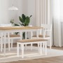 Banco 90 cm madera maciza caucho blanco von , Ess- und Küchenbänke - Ref: Foro24-4102600, Preis: 67,77 €, Rabatt: %